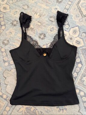 Black Lace-Trim Cami Top - Women Intimates